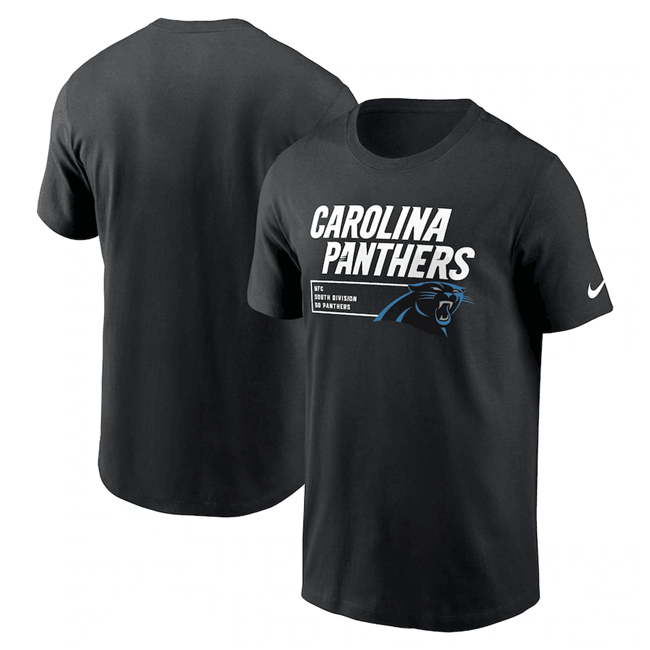 Men's Carolina Panthers Black Division Essential T-Shirt